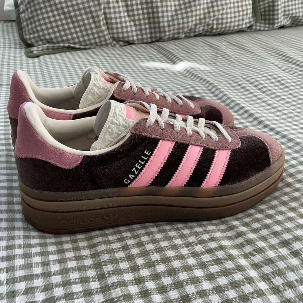 Adidas Gazelle Bold Women's Pink and Brown Sneakers